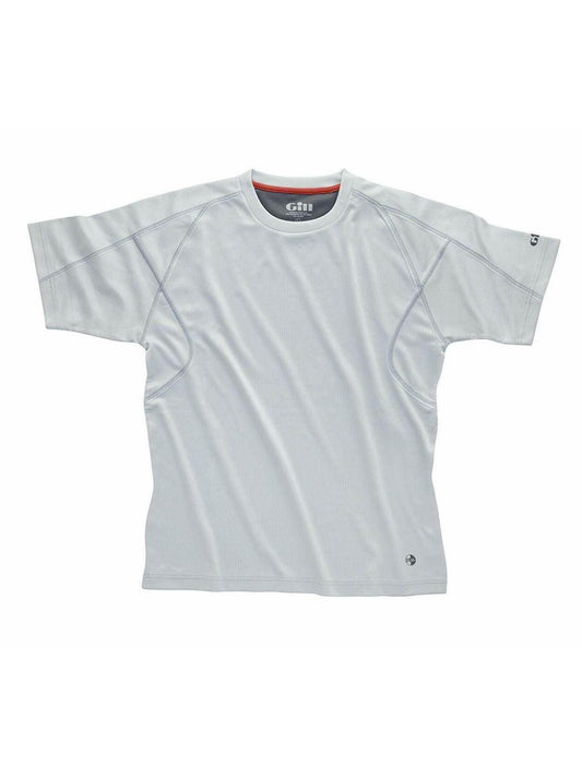 GILL MEN'S UV TEC SHORT SLEEVE PERFORMANCE SHIRT - SILVER GREY - LAST ONES SIZE MEDIUM , LARGE & XLARGE ONLY