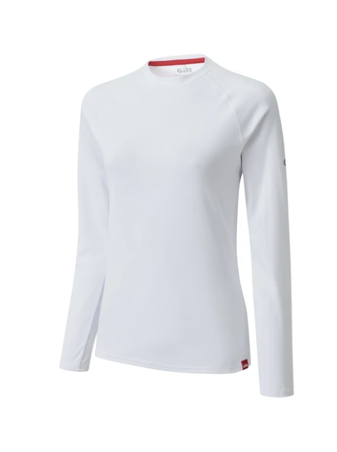 WOMENS UV TEC LONG SLEEVE TEE - COLOUR WHITE- SIZE 10
