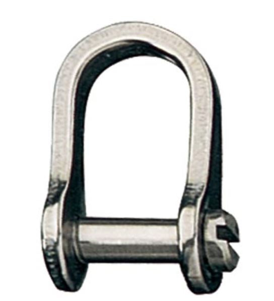 Ronstan Shackle,D,Slotted Pin 1/4inch,L:22mm,W:14mm