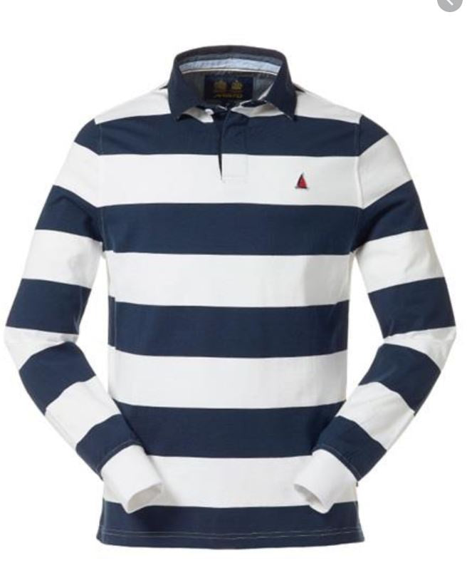 MUSTO - EDWARD STRIPE RUGBY - DISCONTINUED STYLE SIZE LARGE ONLY