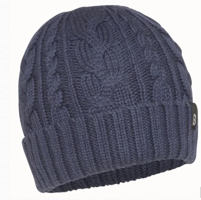 Burke Cable Knit Beanie - NAVY