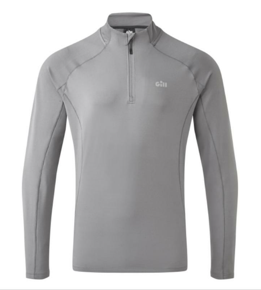 GILL MEN'S HEYBROOK THERM ZIP TOP - STEEL GREY - DISCONTINUED STYLE