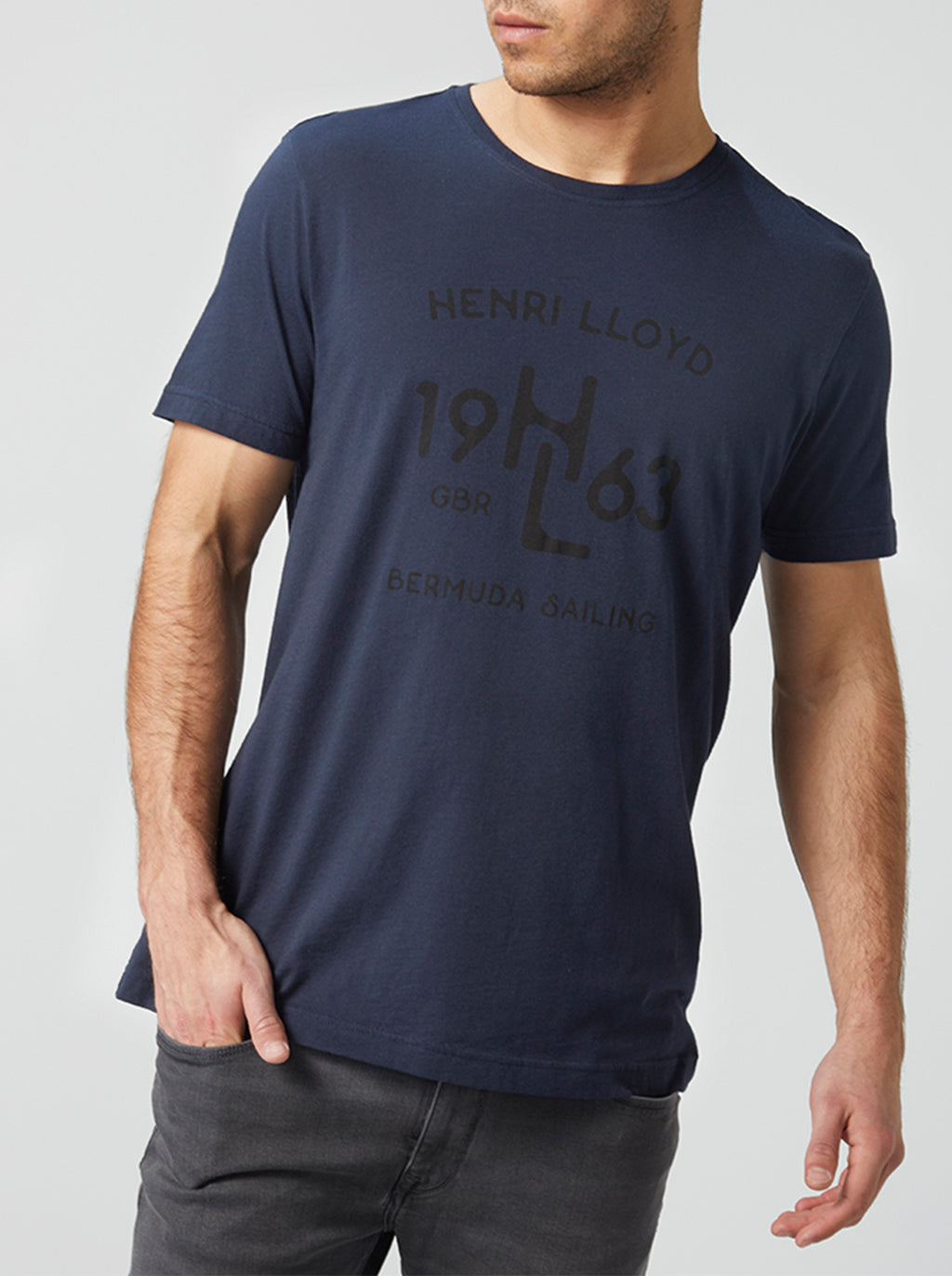 Henri Lloyd Penfro Lightweight Enzyme Tee NAV - ONLY SIZE SMALL LEFT DISCONTINUED STYLE