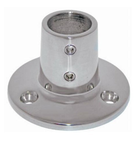 CAST 316 GRADE STAINLESS STEEL RAIL FITTINGS - 90 DEGREE ROUND BASE 22mm