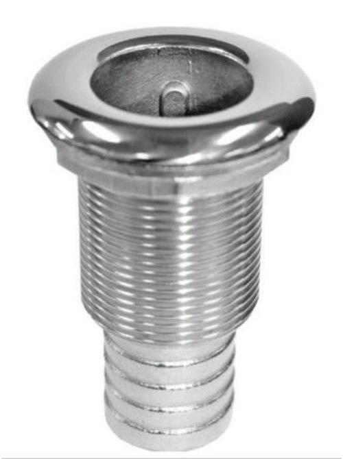 SKIN FITTINGS - 316 STAINLESS (BARBED HOSE TAIL END) 19MM