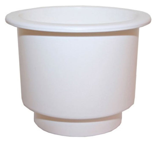 Recessed Drink Holder - White - Large Size - Plastic