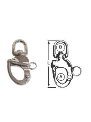 SWIVEL SNAP SHACKLES - STAINLESS STEEL - 70MM